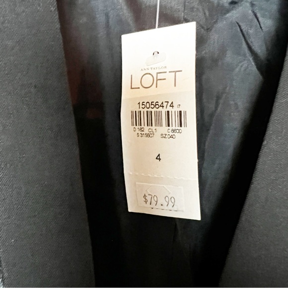 NWT SZ 4 Ann Taylor LOFT Gray & Black Cheetah Animal Print Blazer Top - Picture 7 of 7